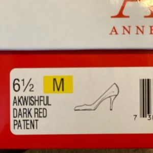 Dark red, patent heel